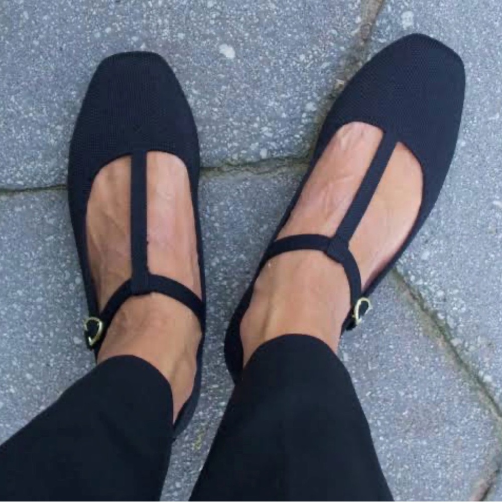 Rothy's Black Mary Jane Flats